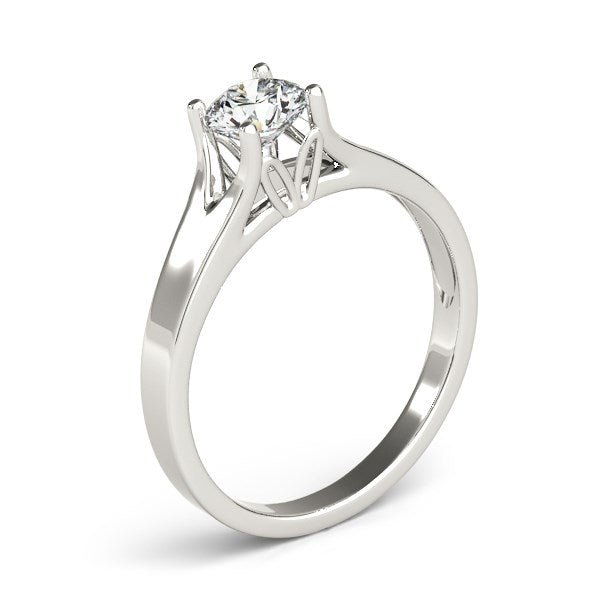 14k White Gold Prong Set Style Solitaire Diamond Engagement Ring (1/2 cttw) - Alexandria Jewelry & Company Beverly Hills
