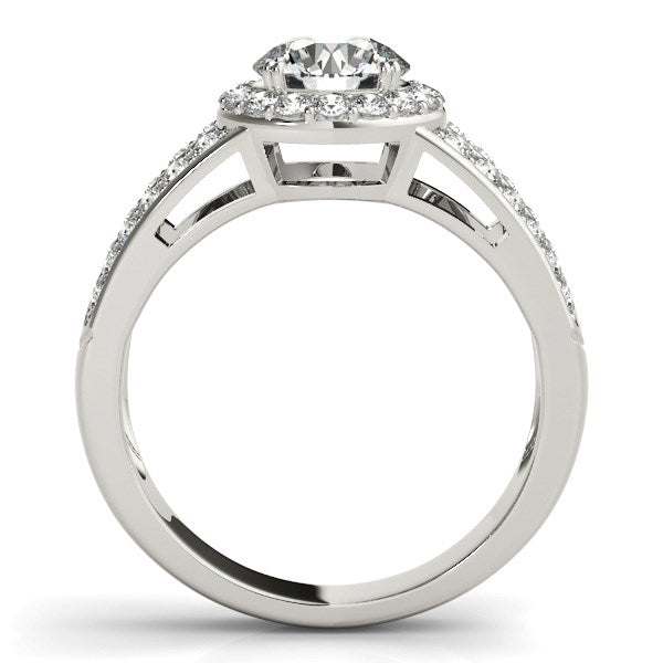 14k White Gold Round Split Shank Style Diamond Engagement Ring (1 1/2 cttw) - Alexandria Jewelry & Company Beverly Hills