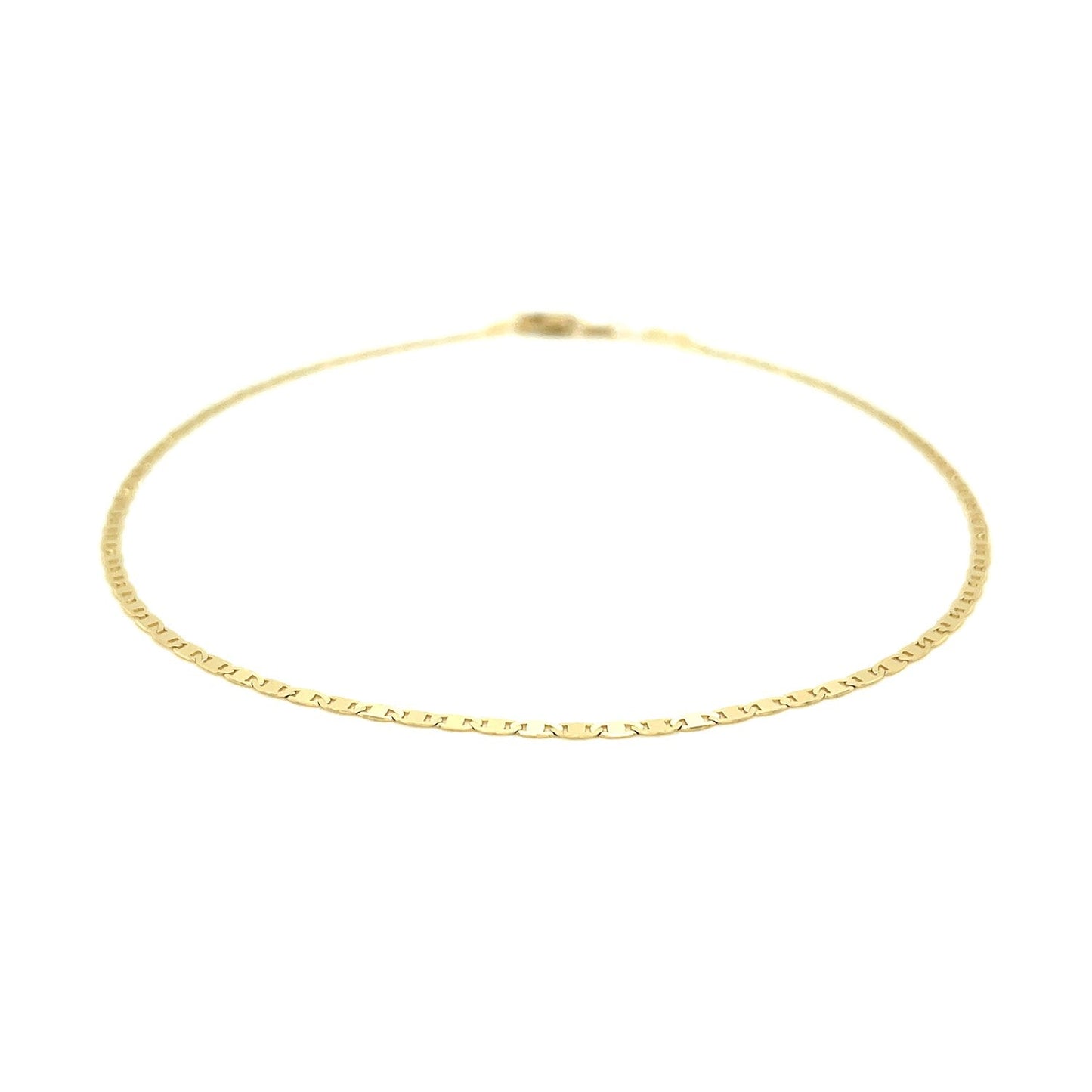 14k Yellow Gold Mariner Link Anklet 1.7mm - Alexandria Jewelry & Company Beverly Hills