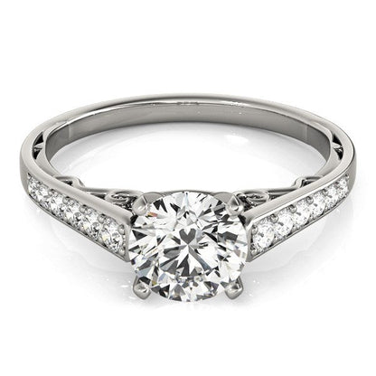 14k White Gold Cathedral Design Diamond Engagement Ring (1 1/4 cttw) - Alexandria Jewelry & Company Beverly Hills