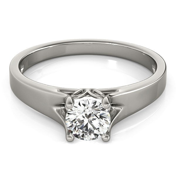 14k White Gold Prong Set Style Solitaire Diamond Engagement Ring (1/2 cttw) - Alexandria Jewelry & Company Beverly Hills