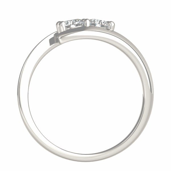 14k White Gold Round Two Stone Common Prong Diamond Ring (1/2 cttw) - Alexandria Jewelry & Company Beverly Hills