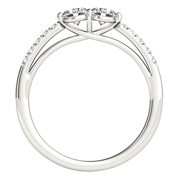 14k White Gold Two Stone Round Diamond Ring (5/8 cttw) - Alexandria Jewelry & Company Beverly Hills
