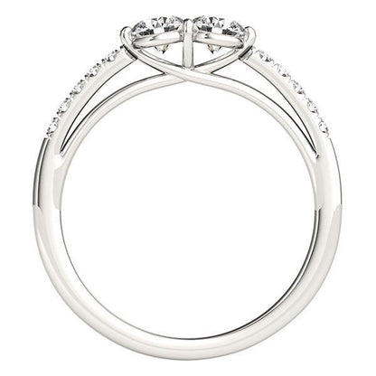 14k White Gold Two Stone Round Diamond Ring (5/8 cttw) - Alexandria Jewelry & Company Beverly Hills