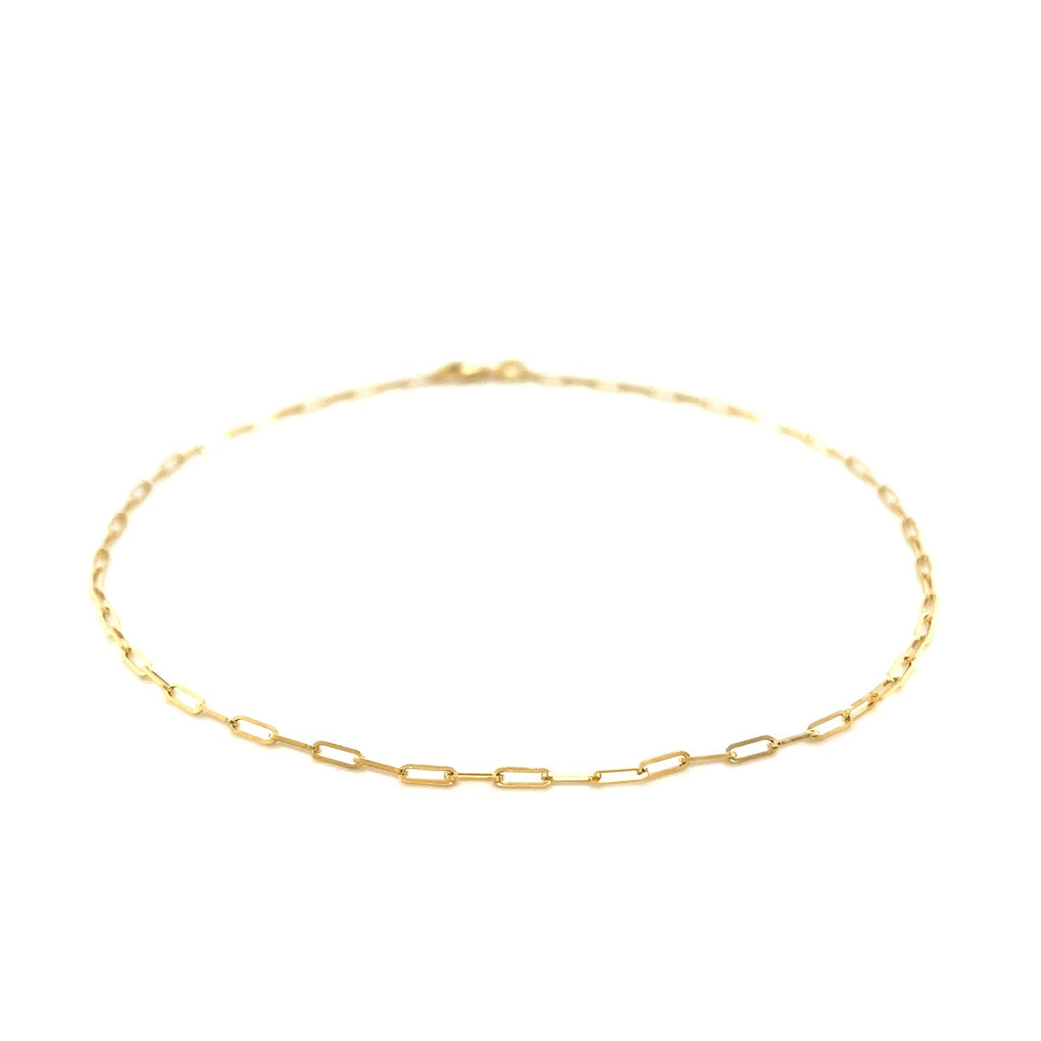 14K Yellow Gold Fine Paperclip Anklet (1.5mm) - Alexandria Jewelry & Company Beverly Hills