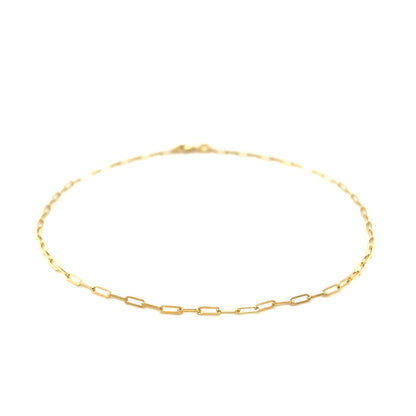 14K Yellow Gold Fine Paperclip Anklet (1.5mm) - Alexandria Jewelry & Company Beverly Hills