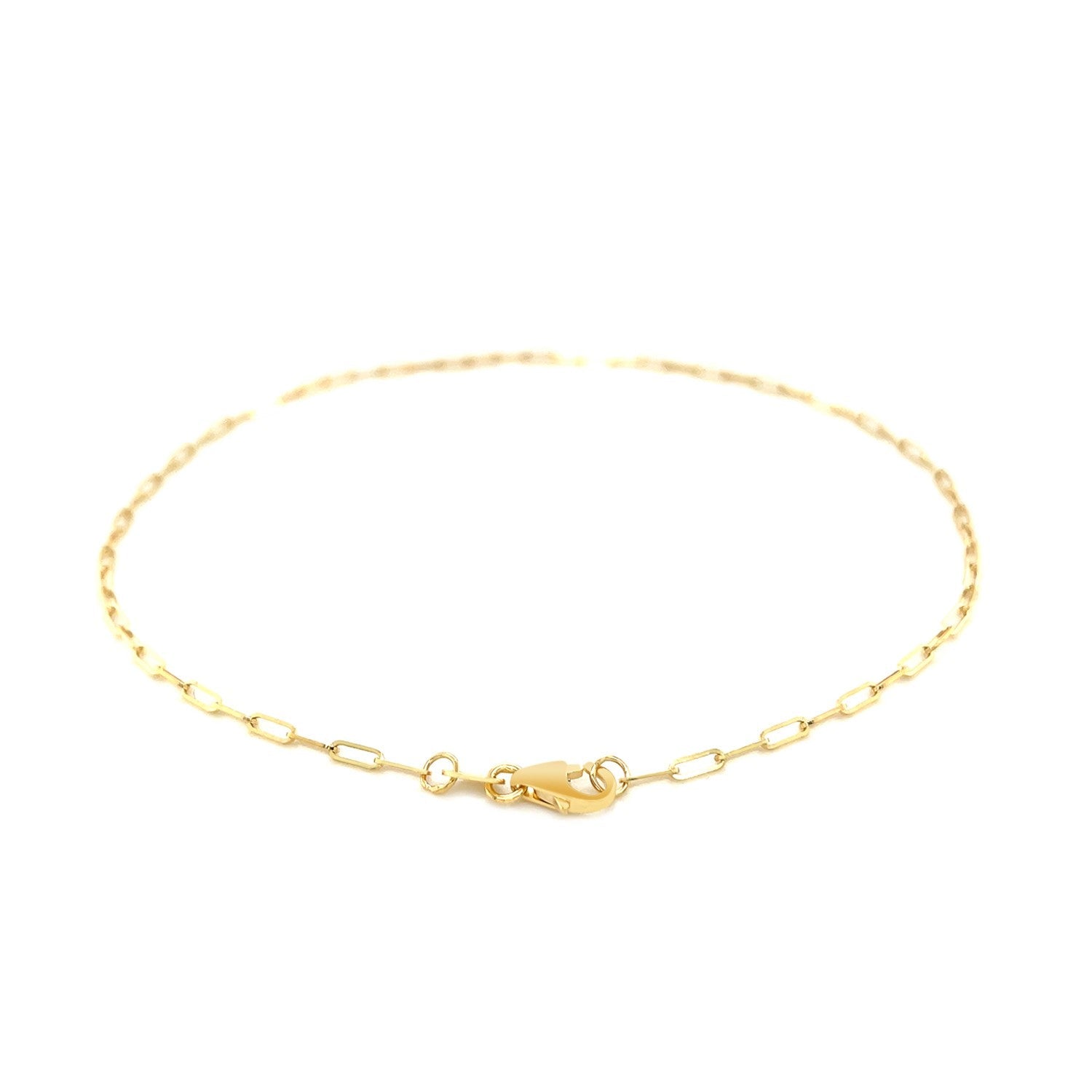 14K Yellow Gold Fine Paperclip Anklet (1.5mm) - Alexandria Jewelry & Company Beverly Hills