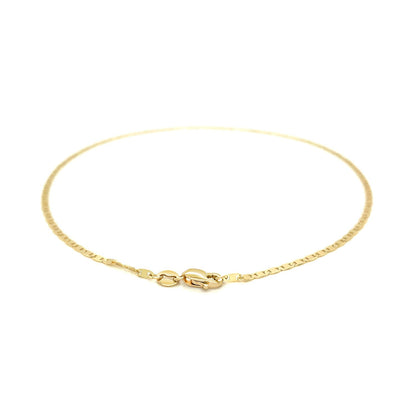 14k Yellow Gold Mariner Link Anklet 1.7mm - Alexandria Jewelry & Company Beverly Hills