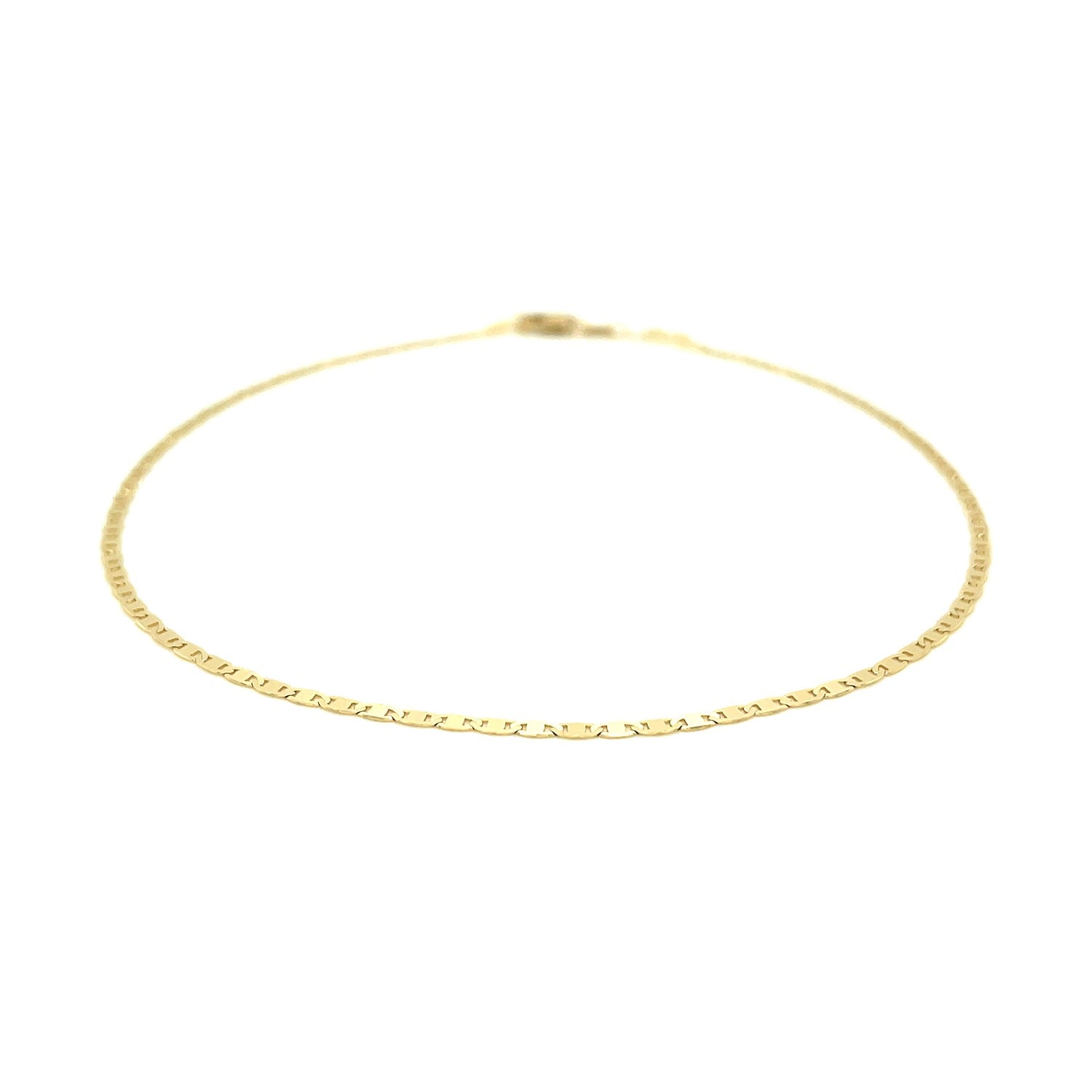 14k Yellow Gold Mariner Link Anklet 1.7mm - Alexandria Jewelry & Company Beverly Hills