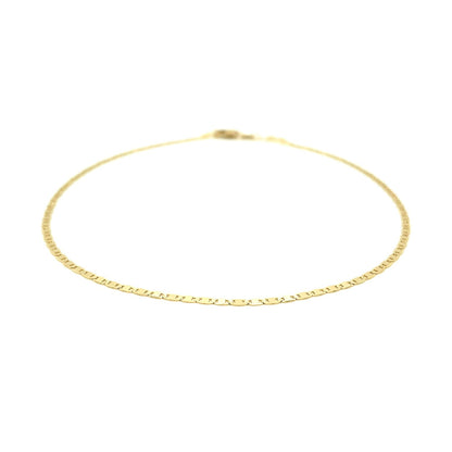 14k Yellow Gold Mariner Link Anklet 1.7mm - Alexandria Jewelry & Company Beverly Hills