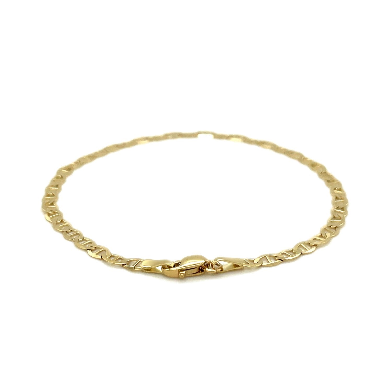 3.2mm 10k Yellow Gold Mariner Link Anklet - Alexandria Jewelry & Company Beverly Hills