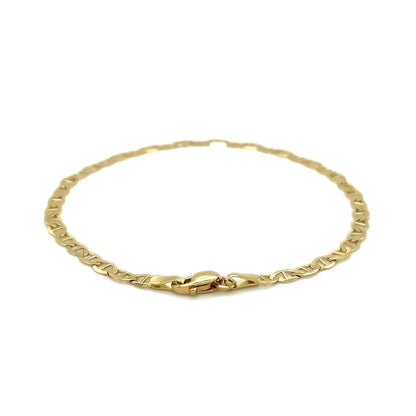 3.2mm 10k Yellow Gold Mariner Link Anklet - Alexandria Jewelry & Company Beverly Hills