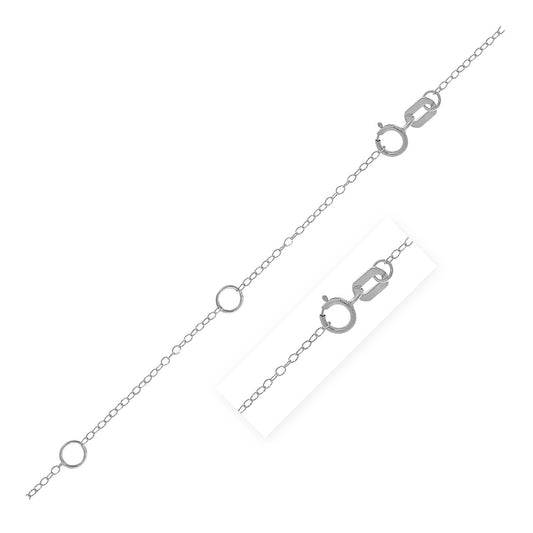 Double Extendable Piatto Chain in 14k White Gold (1.2mm) - Alexandria Jewelry & Company Beverly Hills